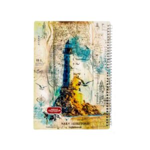 دفتر مشق هیراد 50 برگ مدل سیمی طرح فانوس دریایی Hirad workbook 50 pages model wired design LIGHTHOUSE | لایف رایان