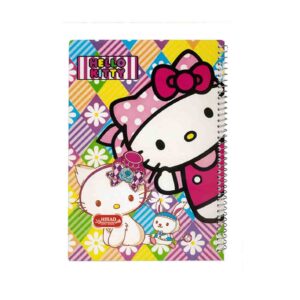 دفتر مشق هیراد 50 برگ مدل سیمی طرح کیتی Hirad workbook 50 pages model wired design KITTY | لایف رایان