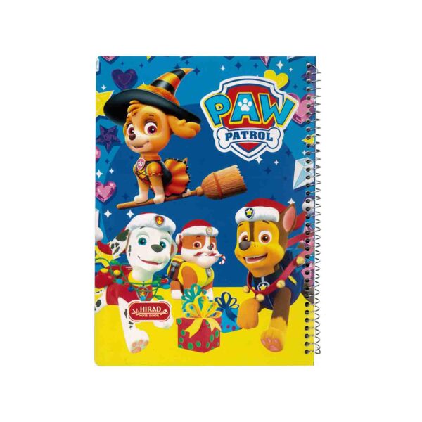 دفتر مشق هیراد 50 برگ مدل سیمی طرح گشت پنجه ای Hirad workbook 50 pages model wired design PAW PATROL | لایف رایان