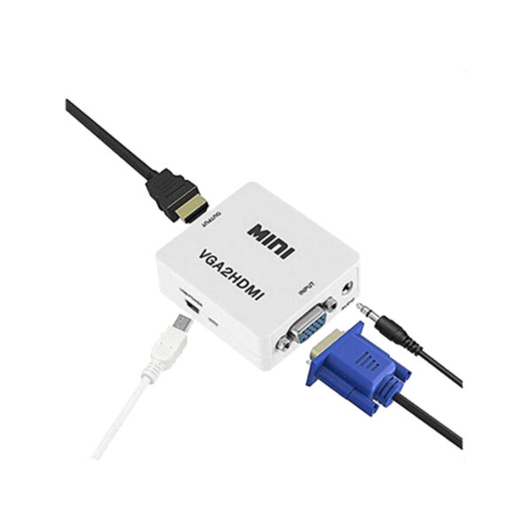 خرید آنلاین و نحوه اتصال مبدل و تبدیل vga به hdmi از فروشگاه اینترنتی لایف رایان زنجان
